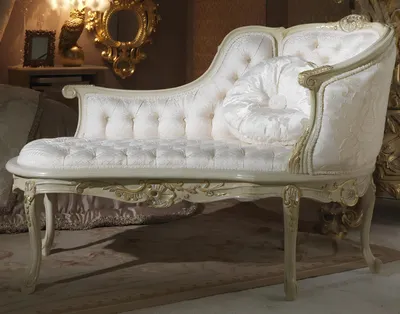 Immagine prodotto di Salotto Divano Chesterfield Divano Tappezzeria Chaise Longues Club Bianco Barocco Nuovo