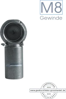 Produktbild von Gasdruckfeder Gasdruckdämpfer Zubehör Kugelpfanne Aufnahme M6 18mm