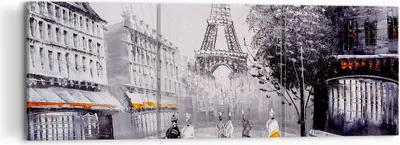 Produktbild von Bild auf Leinwand - Leinwandbild - Architektur Paris Eiffle Frankreich - 120x40cm - Wand Bild - Wanddeko - Leinwanddruck - Bilder - Kunstdruck - Leinwand bilder - Wandkunst - CA120x40-2961