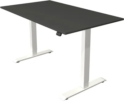 Zdjęcie produktu dla Stół do pracy na siedząco lub stojąco Move 1 z elektryczną regulacją wysokości do 123 cm, szer. x gł. 140 x 80 cm, antracytowo-biały