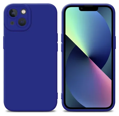 Zdjęcie produktu dla Etui Cadorabo do Apple iPhone 13 z niebieskim silikonowym etui TPU na telefon komórkowy