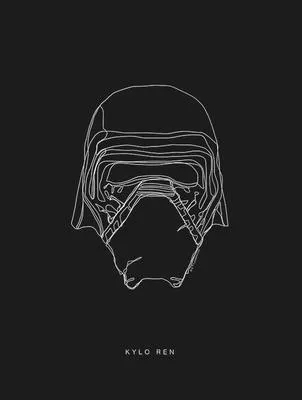 Produktbild von Poster Star Wars Lines Dark Side Kylo 30x40 cm
