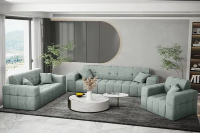Produktbild von Kaiser Möbel Sofagarnitur 3 + 2 + 1 Couchgarnitur serie NIMES stilvol viele farben Mintz