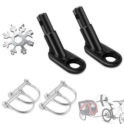 Produktbild von Fahrrad Anhängerkupplung - Universal Adapter - Kupplung für Fahrradanhänger - Anhängerkupplung für Kinder- und Hundeanhänger - Fahrradzubehör
