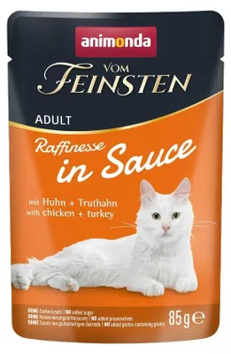 Produktbild von ANIMONDA Vom Feinsten Raffinesse in sauce Chicken with turkey - nassfutter für Katzen - 85g