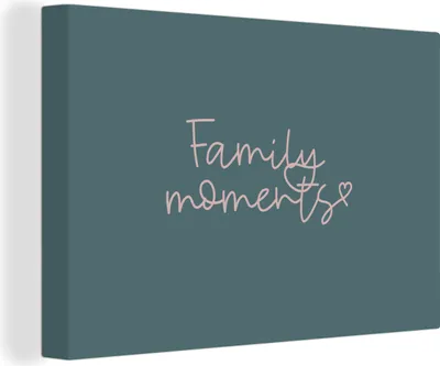 Produktbild von OneMillionCanvasses® - Leinwandbilder - 140x90 cm, Zitate - Sprichwörter - Familienmomente, Wandbilder Kunstdruck Wanddekoration - Foto auf Leinwand - Gemälde auf Holzrahmen
