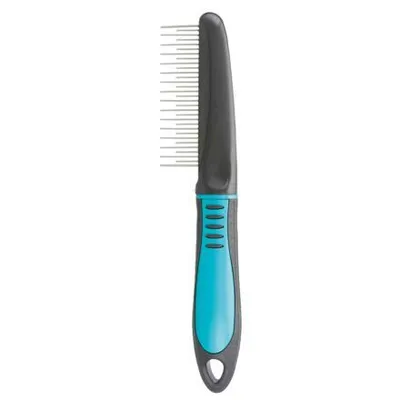 Obrázek produktu pro Trixie Plastový hřeben kombinovaný s protiskluzovou rukojetí 22 cm