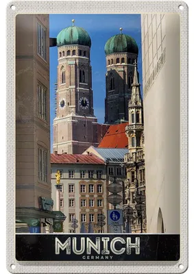 Produktbild von Blechschild Reise 20x30cm München Stadt Mittelalter Architektur