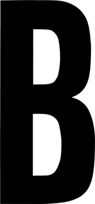Immagine prodotto di Lettera adesiva "B" nera 100 mm