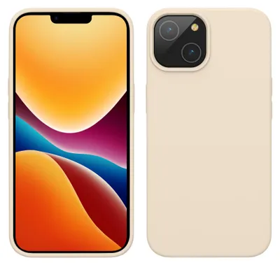 Produktbild von kwmobile Handyhülle für iPhone 14 Hülle, für iPhone 14 Case - Hülle Silikon - kabelloses Laden - Creme