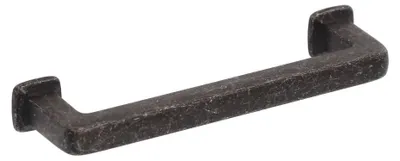 Produktbild von Griff für Möbel aus Zinklegierung, Lochabstand 96 mm, Vintage-Design in Schwarz