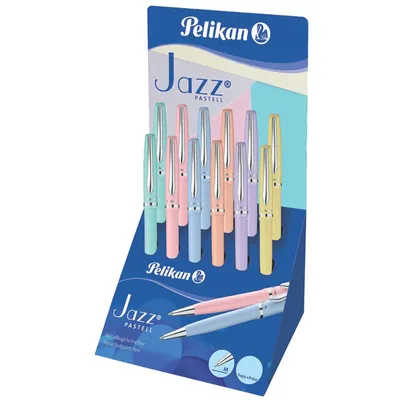 Obrázok produktu pre Pelikan Jazz Pastell, Klip, Guľôčkové pero s otočným zaťahovaním, Doplňovacie, Modrá, 1 kusov, Stredná