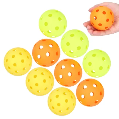 Image de Balles de pickleball avec 40/26 trous, idéales pour l'entraînement en intérieur et en extérieur, en plastique, de couleur vive