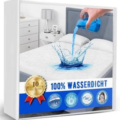 Zdjęcie produktu dla Ochraniacz na materac 160x200 cm, wodoodporny, z polaru, oddychający, cichy, biały