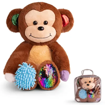 Produktbild von Sensorischer Kuschelaffe für Kinder als Plüschspielzeug