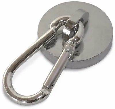 Produktbild von 07587 Magnet m. Karabiner Karabinermagnet Neodym Rundmagnet