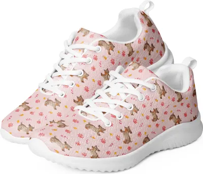 Produktbild von Mr. & Mrs. Panda Damen Sneaker Hund Dackel Größe 38 1/2 - Rosa - Geschenk, Bunt, Dachshund, Sprüche, Sportschuh, Laufschuh, Weiß, Braun