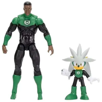 Image de Sonic Silver 7 cm, Green Lantern 15 cm, figurines vertes  Vert, taille unique