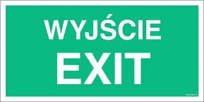 Obrázok produktu pre EXIT / EXIT tabuľa 300X150 svietiaca v noci nálepka EVAKUAČNÉ ZNAČKY