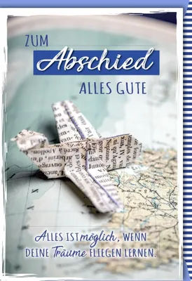 Produktbild von A - Abschied - Glückwunschkarte im Format 11,5 x 17 cm mit Umschlag