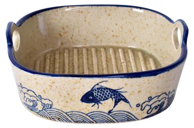 Immagine prodotto di Contenitore in Vetroceramica 17x17 cm, colorato e smaltato, con maniglie, adatto per friggitrici ad aria