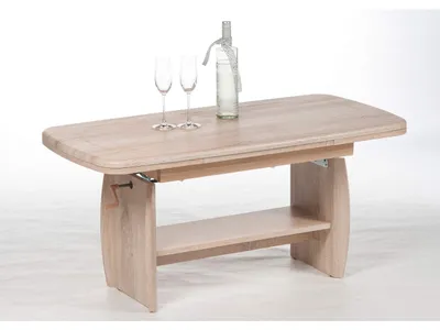 Obrázok produktu pre Couchtisch >Kirk< in Sonoma Eiche aus Spnplatte / MDF - 115x52x59cm (BxHxT)