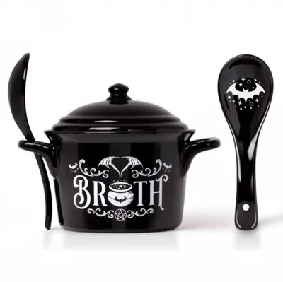 Produktbild von Gothic Suppen- & Müslischale mit Fledermausmotiv