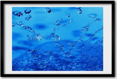 Produktbild von Bild 60x40 MDF-Rahmen, Wandkunst Wassertropfen