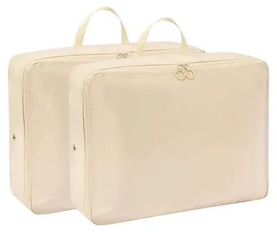 Produktbild von 2er Set Reise-Kleidungsorganizer mit Kompression – Großes Fassungsvermögen, Platzsparend bis 40%, Doppelreißverschluss, Atmungsaktiv, 40×30×18 cm