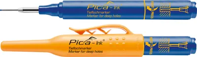 Produktbild von PICA 150/41/SB - Marcador permanente de tinta para agujeros profundos Ink (Azul) en blister, Blau