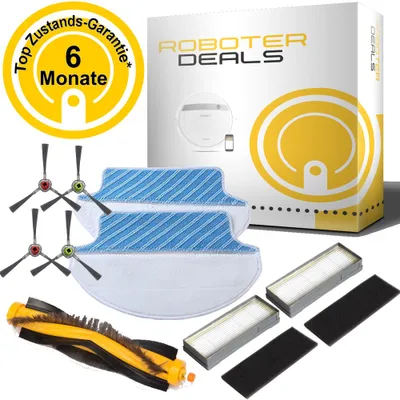Produktbild von Zubehör Set für den Ecovacs Deebot M88 (2x Filter, 4x Seitenbürste, 2x Pad, 1x Hauptbürste)