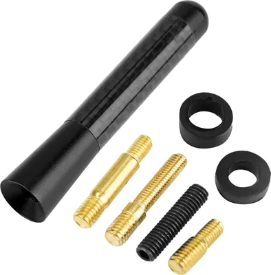 Image de Antenne courte radio en fibre de carbone de 3 pouces, pour modifications universelles de véhicules (noire)