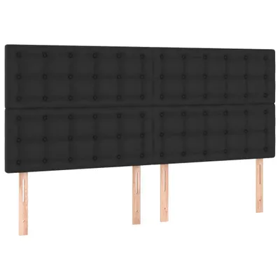 Obrázek produktu pro Čelo postele černé 200 x 5 x 118/128 cm umělá kůže