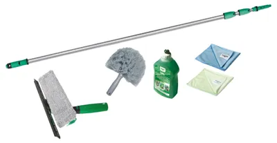 Obrázek produktu pro Unger Wintergarten Reinigungsset (Reinigungsmittel Fensterwischer Tücher) AK130