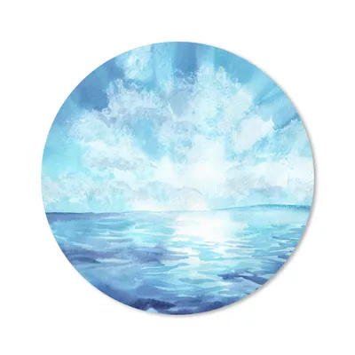 Produktbild von MuchoWow® Mauspad Mousepad Meer - Himmel - Sonne 20x20 cm - Mousepads - Maus Mat - Pad - Mausunterlage - Schreibtischmatte
