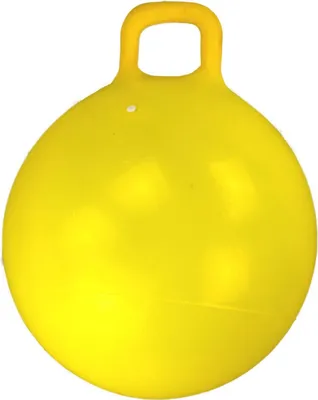 Produktbild von Springball 60cm mit Griff gelb oder rot Gymnastikball Kinder Hüpfball