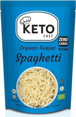 Immagine prodotto di KETO-PASTA (KONJAKNUDEL-SPGHETTI) BIOLOGICA SENZA GLUTINE 270 g - MEGLIO DEL CIBO (KETO CHEF)