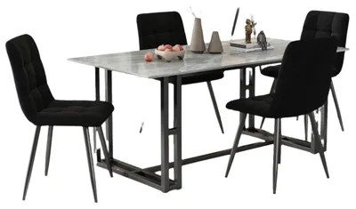 Productafbeelding van Eetkamerstoelen - Stoelen - Stoelen - 4 Stuks - Metalen Frame - Comfortabele Zitting - Draaggewicht 150 Kg