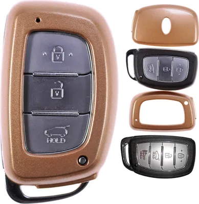 Zdjęcie produktu dla Plastikowa osłona na kluczyk samochodowy z tworzywa ABS, złota, kompatybilna z Hyundai Tucson i40 i10 i20 ix35 KEYLESS SMARTKEY
