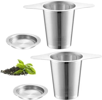 Produktbild von Edelstahl-Teefilter mit Deckel 304 2er-Set