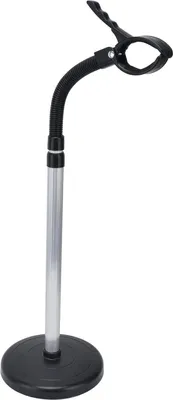Produktbild von 360° drehbarer Tischhaartrocknerhalter, freihändig, 18 x 68,5 bis 97 cm.