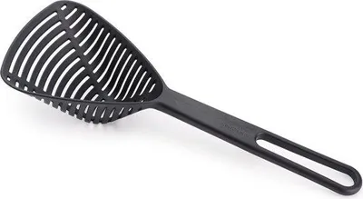Image de Passoire Cuillère Joseph Joseph Duo Spoon Colander Noir, design moderne et fonctionnel, idéal pour l'égouttage des aliments légers, résistants et pratiques pour votre cuisine.
