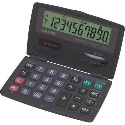 Image de Casio® SL-210TE Calculatrice solaire SL-210TE, taille : 120 x 73 x 12,5 mm