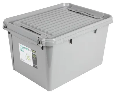 Image de Boîte de rangement Recycled Couvercle 32 L gris clair Coffre à jouets universel