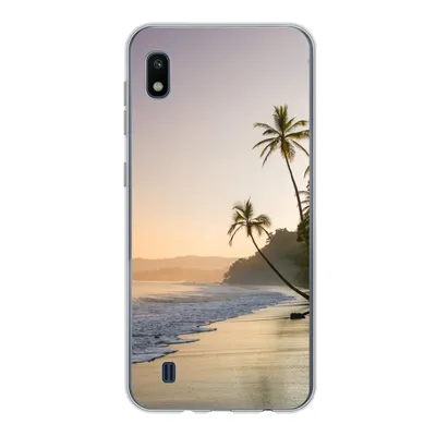 Produktbild von MuchoWow® Handyhülle Schutzhülle Hülle für Samsung Galaxy A10 Strand - Meer - Palme Silikon Softcase Handy Hülle - Schutzhülle