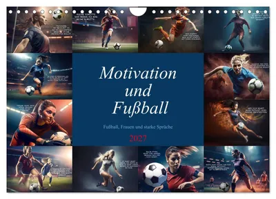 Produktbild von Motivation und Fußball (Wandkalender 2027 DIN A4 quer), CALVENDO Monatskalender
