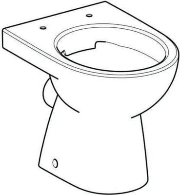 Produktbild von Geberit Stand-Tiefspül-WC RENOVA Abgang horizontal, teilgeschlossen, Rimfree weiß 500480012