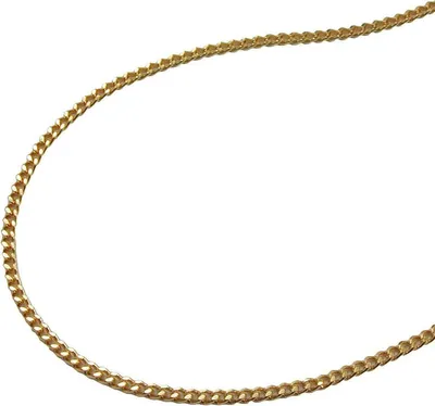 Produktbild von Kette 1,3mm Flachpanzer diamantiert vergoldet AMD 40cm gold 1,3mm