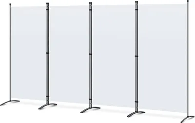 Produktbild von Angel Living 4 Teil  333X170CM Paravent Sichtschutz Balkonbespannung Balkonsichtschutz Paravent Raumteiler Trennwand,Elfenbein
