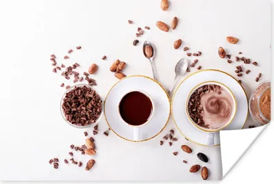 Produktbild von MuchoWow® Poster Kaffee - Kaffeebohnen - Schokolade 60x40 cm - Schlafzimmerdekoration